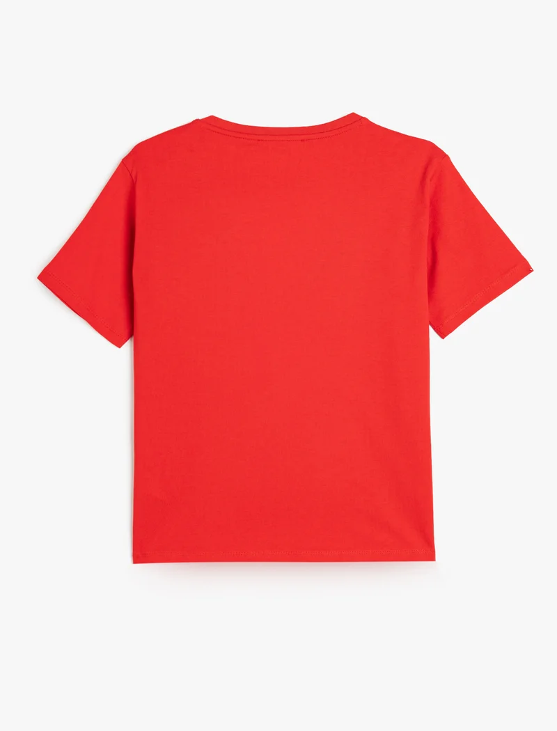 كوتون Deep V-Neck T-Shirt
