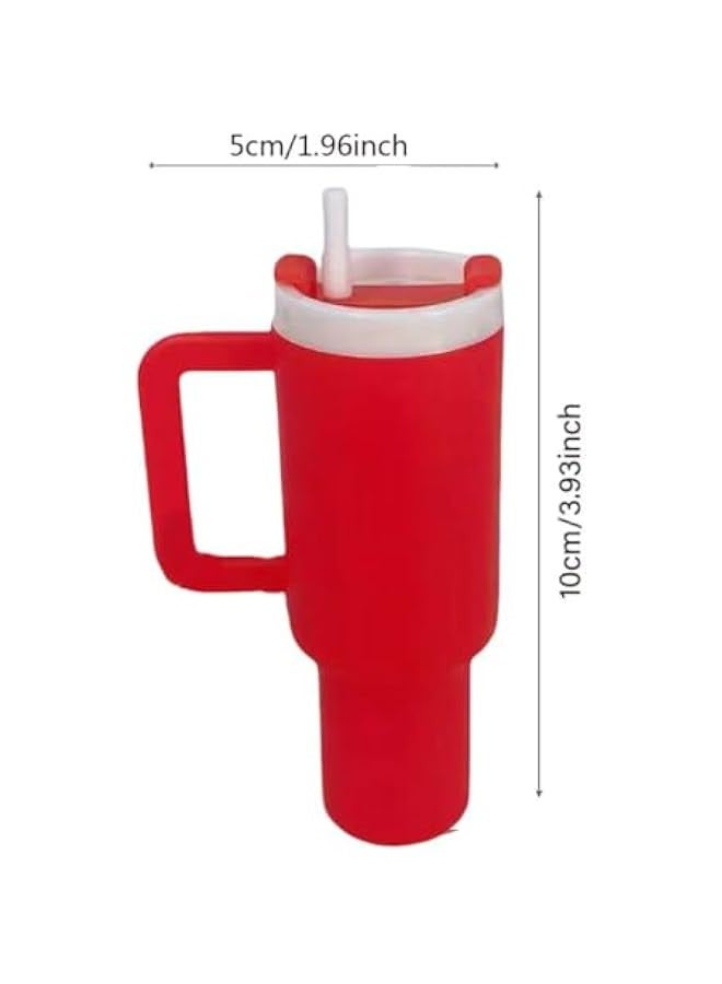 Doll House Accessories: Miniature 40 oz Tumbler Cup Model with Handle, Drink Cup for Dolls, Miniature Cups for Dollhouse, Simulation Crafts DIY (Beige) - Image 2