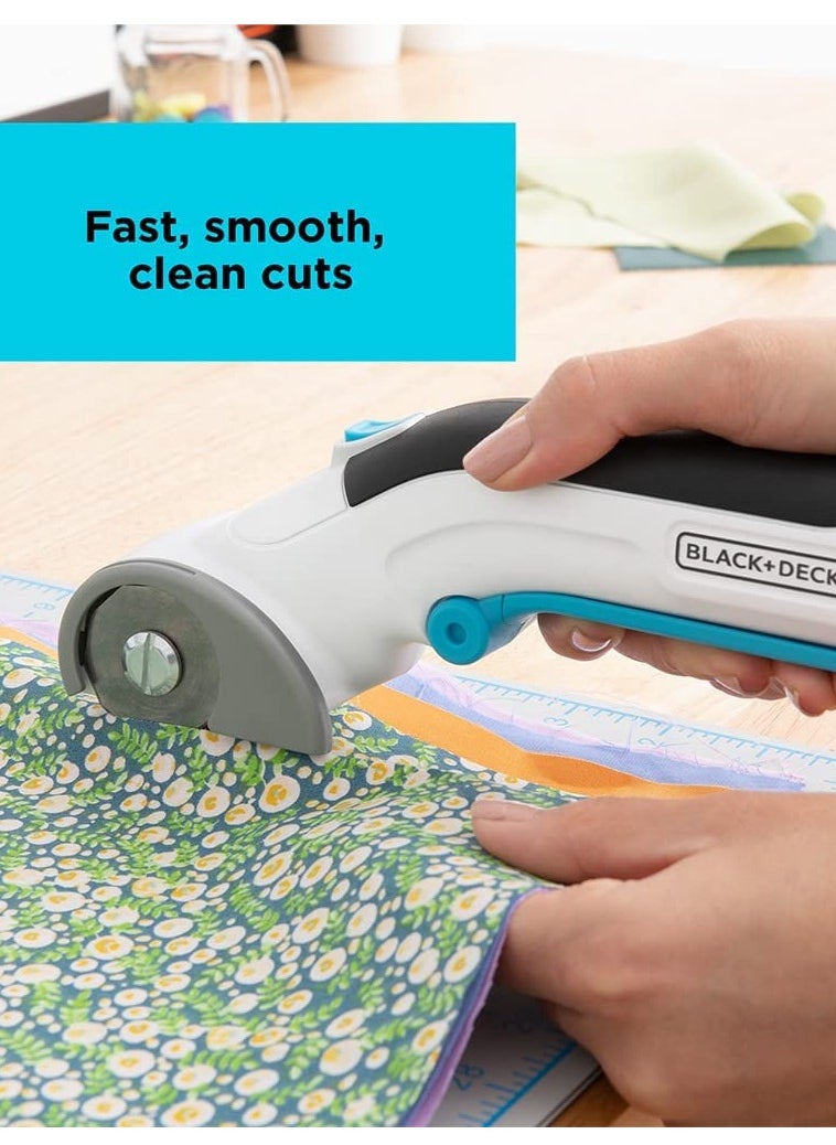 BLACK+DECKER Cordless Rotary Cutter, 3.6V, USB Rechargeable, 35-MIn Runtime, Self-SharpenIng Blade, Safety Lock, Non-Slip HAndle, Type-C USB ChargIng Cable  - Image 5