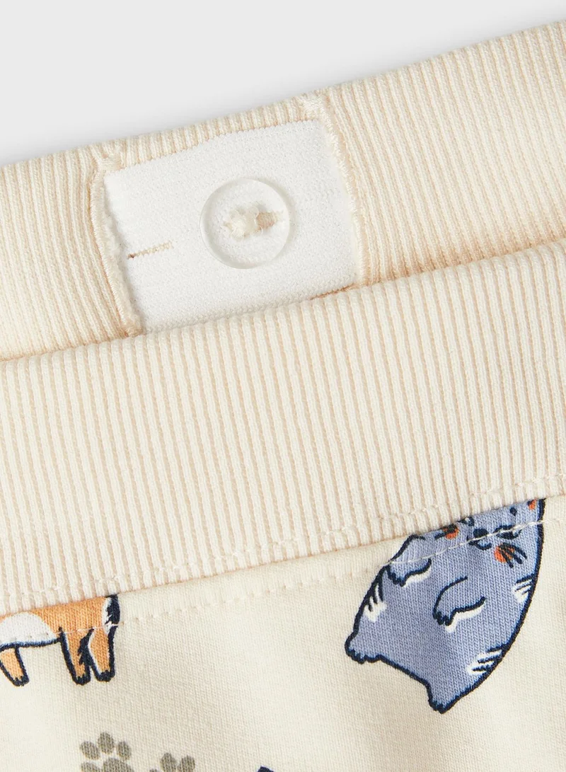 NAME IT Kids 2 Pack Cat Print Sweatpants