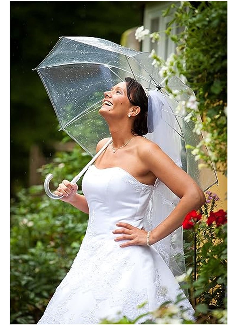 Rock Pow - Folding Umbrellas Travel Umbrella, Transparent Umbrella Pocket Umbrella, Portable Compact Protection, Light Weight Waterproof, Rain and Sun Umbrella Elegant Umbrella In Transparent - Image 1
