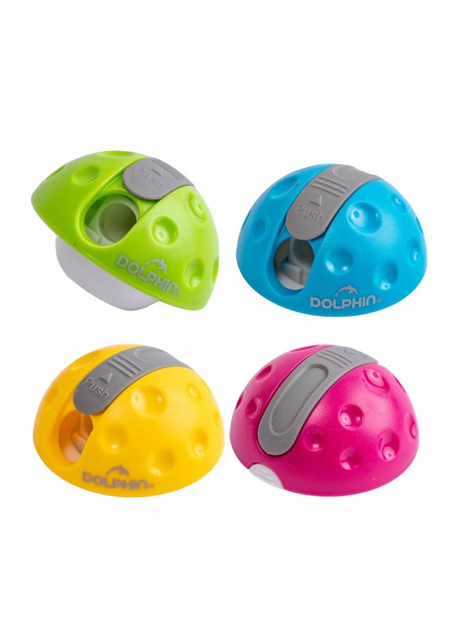 Dolphin Dolphin Mushroom Sharpener SHP-70 – Single Hole, Pack of 4, High Quality, Compact & Cute Design for School & Office Use 