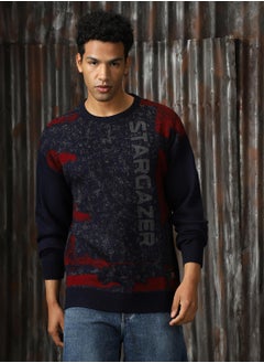 Men's Multicoloured 100% Acrylic Solid Sweater