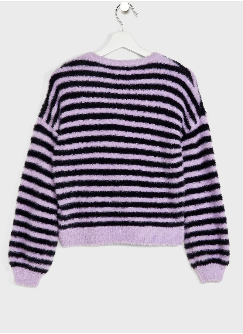 only_kids Kids Knitted Striped Sweater