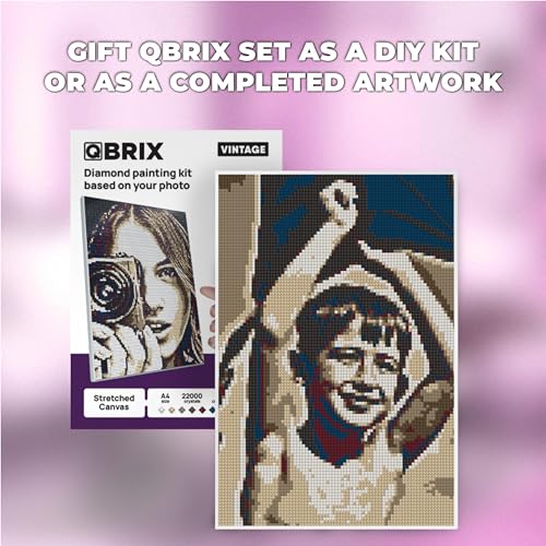 QBRIX فن الماس المؤطر من QBRIX من أي صورة - مجموعة رسم الماس مخصصة للبالغين - فن الجواهر المخصص - مجموعة حرف يدوية للبالغين - عتيق - 8 × 12 بوصة - Image 5