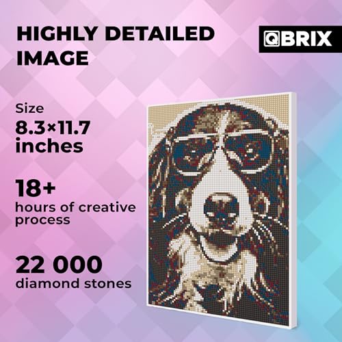 QBRIX فن الماس المؤطر من QBRIX من أي صورة - مجموعة رسم الماس مخصصة للبالغين - فن الجواهر المخصص - مجموعة حرف يدوية للبالغين - عتيق - 8 × 12 بوصة - Image 4