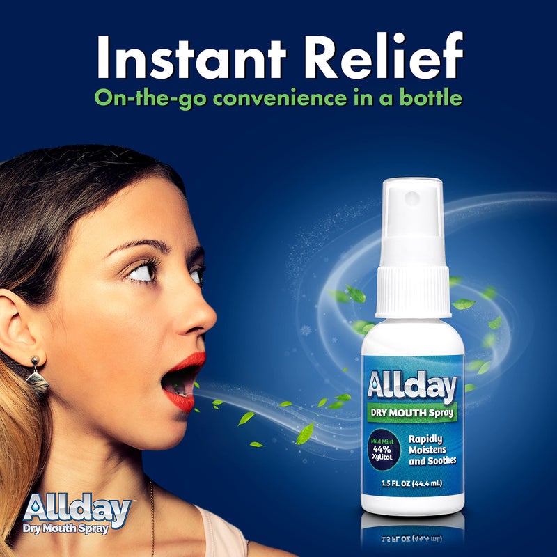 Allday Dry Mouth Spray - Maximum Strength Xylitol, Fast Acting, Non-Acidic (Pack of 2) - Image 5
