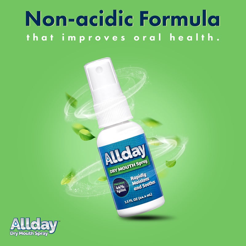Allday Dry Mouth Spray - Maximum Strength Xylitol, Fast Acting, Non-Acidic (Pack of 2) - Image 3
