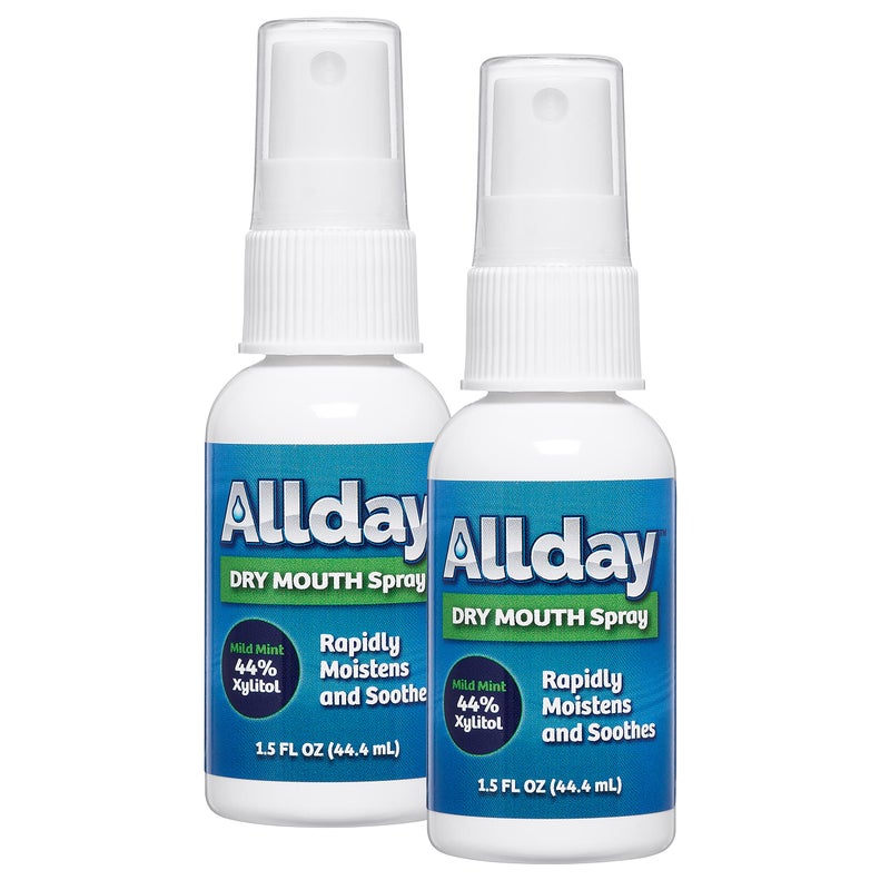 Allday Dry Mouth Spray - Maximum Strength Xylitol, Fast Acting, Non-Acidic (Pack of 2) - Image 1