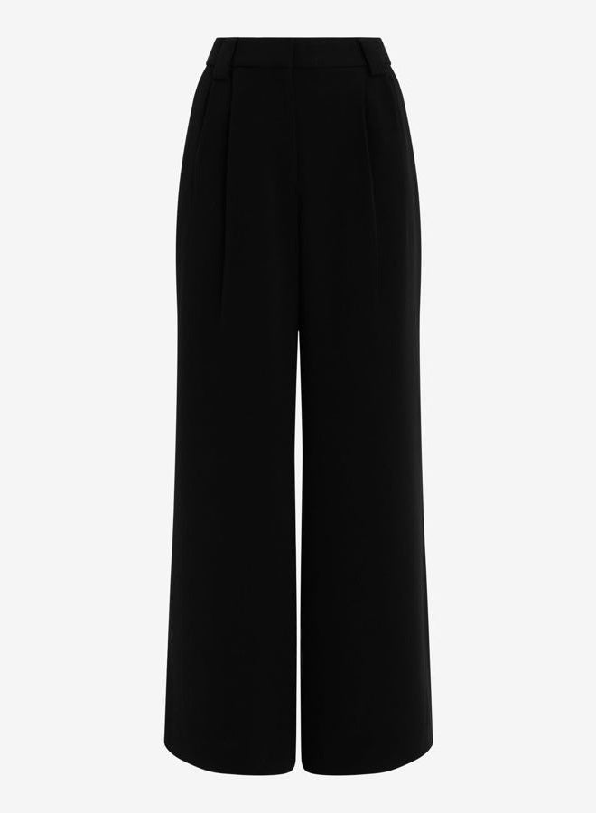 EXPRESS Women's High Waisted Relaxed Fit Trousers – Tailored Wide Leg Dress Pant for Work, Events, or Casual Wear, Black, 10 - Image 5