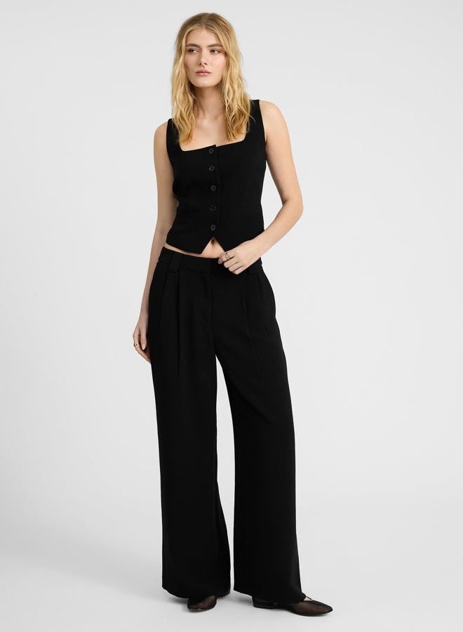 EXPRESS Women's High Waisted Relaxed Fit Trousers – Tailored Wide Leg Dress Pant for Work, Events, or Casual Wear, Black, 10 - Image 4