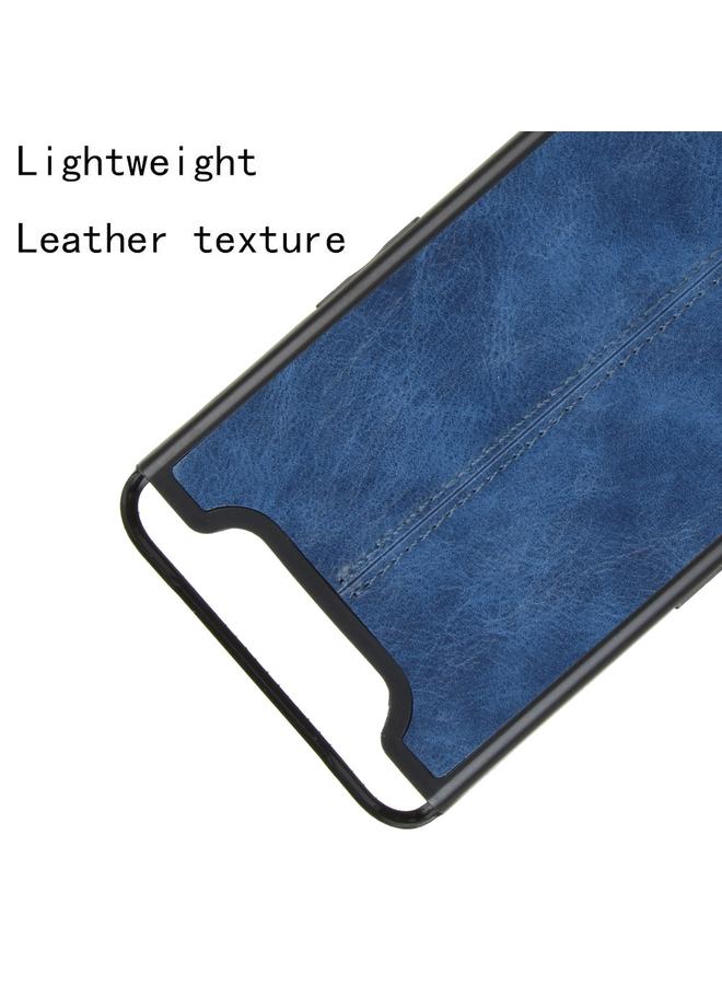 اس-توب جراب لهاتف Galaxy A80/A90 مقاوم للصدمات بنمط جلد البقر المخيط من البولي كربونات + البولي يوريثان الحراري + جراب TPU - Image 4