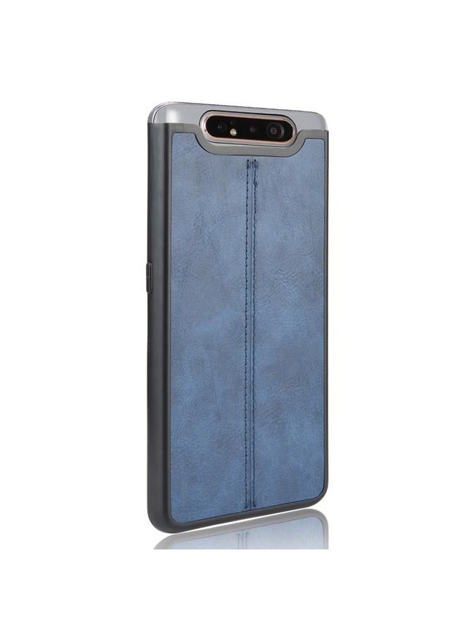 اس-توب جراب لهاتف Galaxy A80/A90 مقاوم للصدمات بنمط جلد البقر المخيط من البولي كربونات + البولي يوريثان الحراري + جراب TPU - Image 3