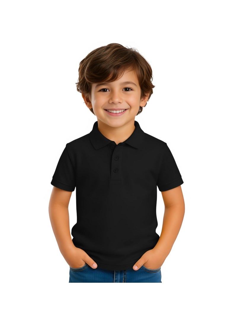 PRINTSHOP4ME Boys Kids Polo TShirt 230 GSM Pure Cotton Basic Colors - Image 1
