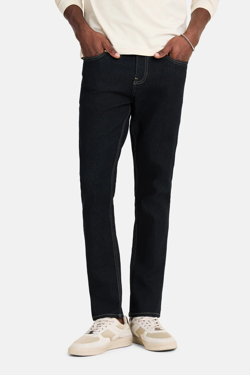 سنيتش Indigo Solid Slim Fit Casual Jeans