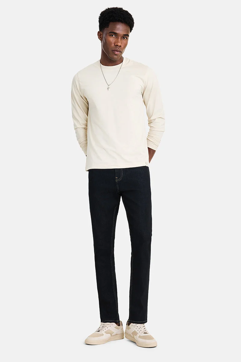 سنيتش Indigo Solid Slim Fit Casual Jeans