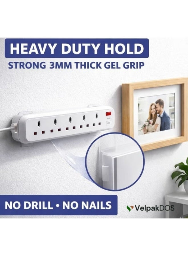 VelpakDOS Nano Double Sided Tape Transparent Nano Gel Tape Heavy Duty Strong Adhesive Reusable Washable Waterproof Clear Mounting Tape Removable No Drill No Nails Wall Hanging Tape for Picture Frames Mirrors Hooks Carpet Rug Cable Organizer Home Office Kitchen Bathroom DIY Acrylic Tape Grip - Image 3