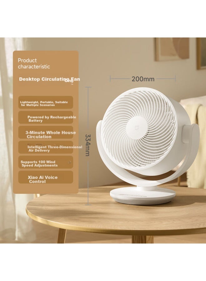 MIJIA Mi Home Xiaomi Air Circulation Fan Electric Fan Desktop Household Small Table Fan Dc Variable Frequency Low Noise Energy Saving App 100 Gears Adjustment Smart Control - Image 1
