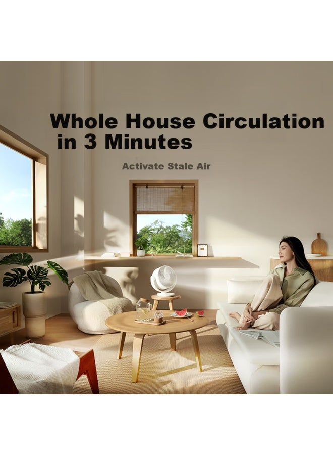 MIJIA Mi Home Xiaomi Air Circulation Fan Electric Fan Desktop Household Small Table Fan Dc Variable Frequency Low Noise Energy Saving App 100 Gears Adjustment Smart Control - Image 3