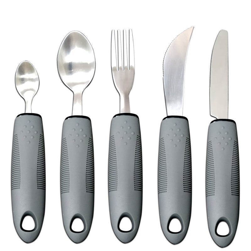 general Adaptive Stainless Steel Cutlery Set with Flexible Handles for Adults - Image 1