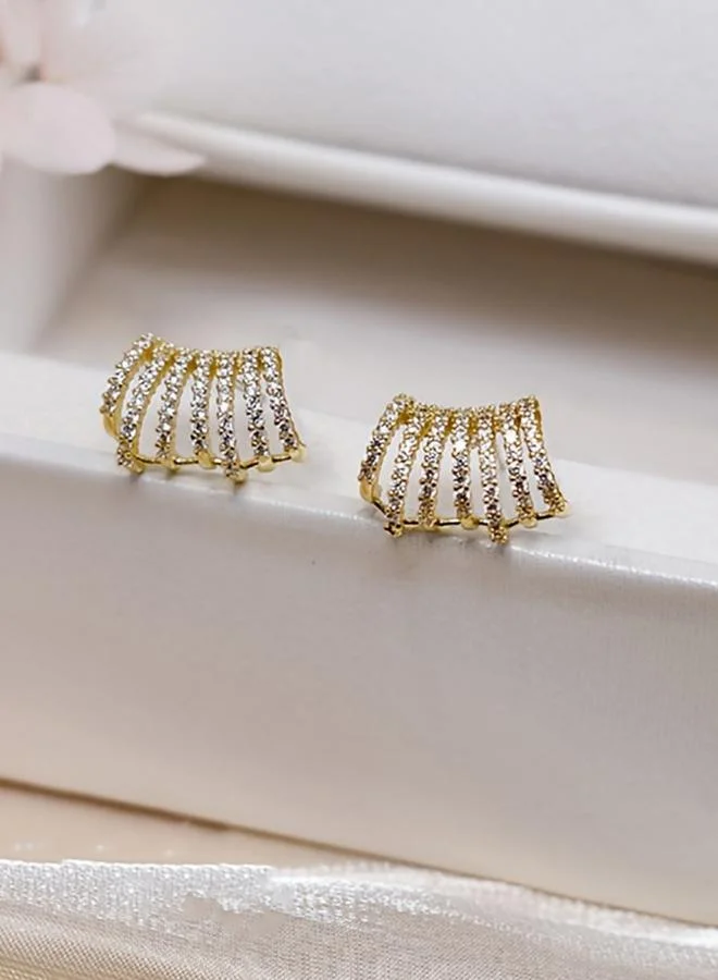 تايك تو أقراط مزينة بحجر الراين