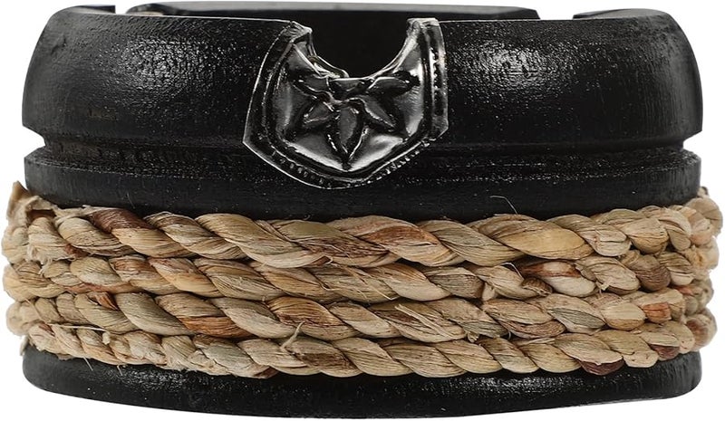 منفضة سجائر خشبية سوداء مستديرة قطر 3 بوصة حاوية تخزين رماد لطاولة المنزل المكتب الفندق - Image 2