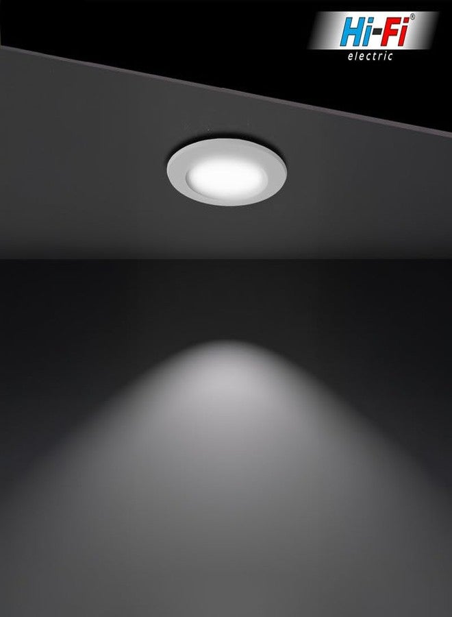 elleys' ZYDO 8W LED Down Light (Cool White Light) Round Recessed Ceiling LED Light | Cut Out- 75 mm | BIS Certified & 4KV Surge Protection pop Lights for Ceiling (8W, Pack of 10) - Image 3