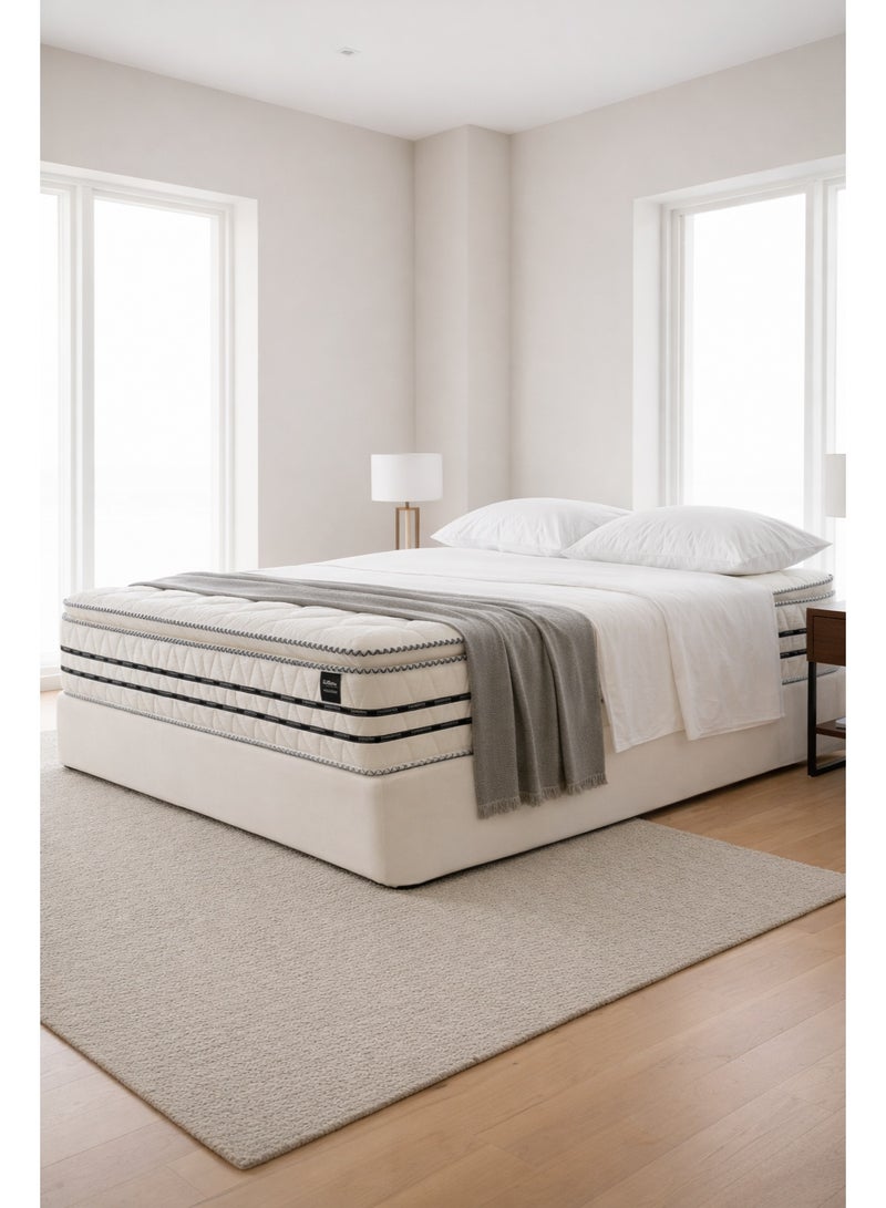 Rexal Home Galaxy Euro Top Bonnel Spring Mattress 180 × 200 × 30 cm (King Size) | Firm Feel, Motion Isolation & Spine Balance Support - Image 5