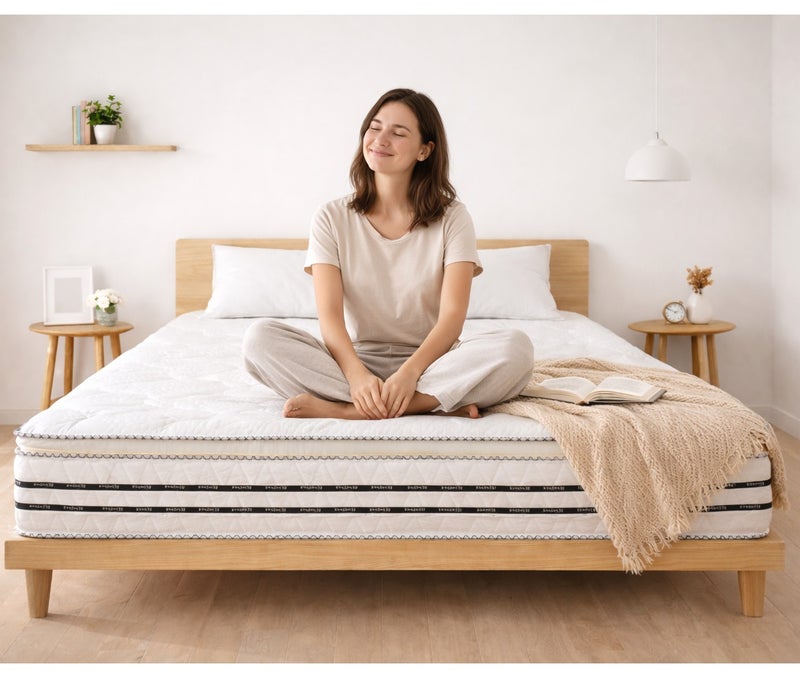 Rexal Home Galaxy Euro Top Bonnel Spring Mattress 180 × 200 × 30 cm (King Size) | Firm Feel, Motion Isolation & Spine Balance Support - Image 4