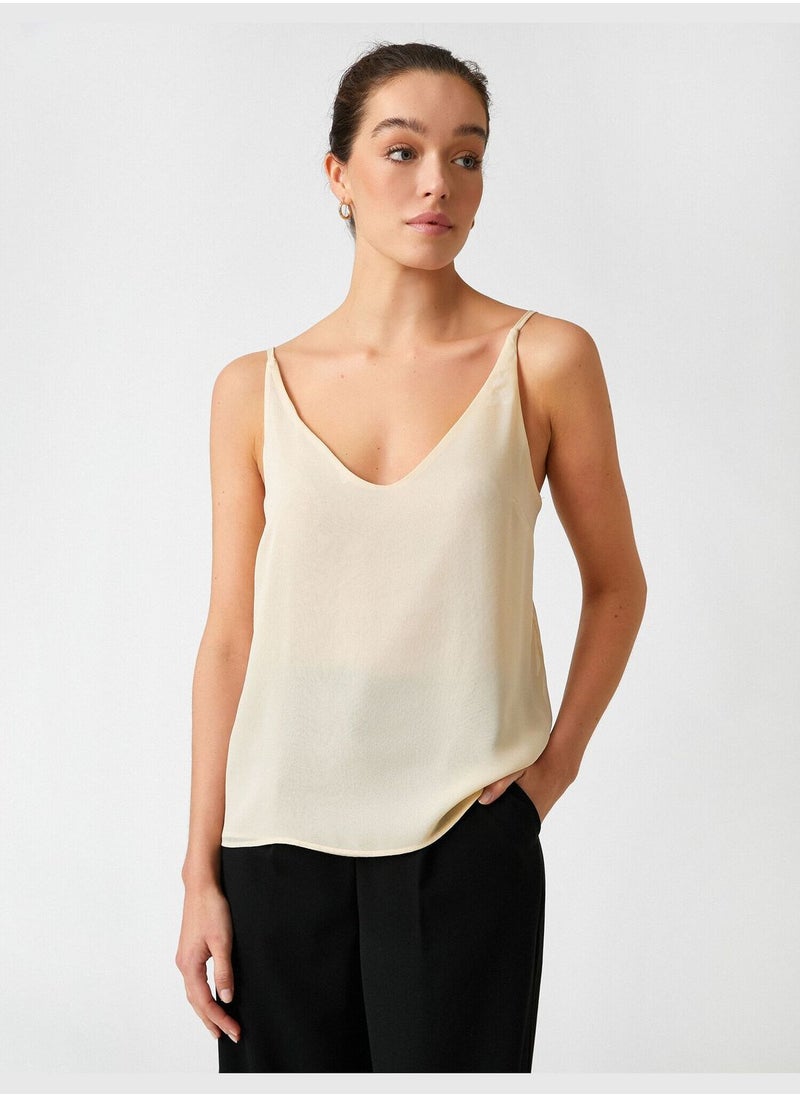 KOTON Sleeveless V Neck Tank Top  - Image 3