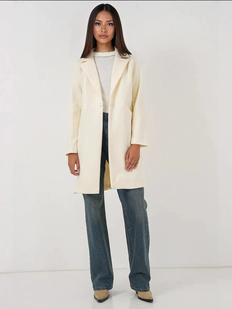 بيغ دارت معطف طويل بأزرار وجيوب من