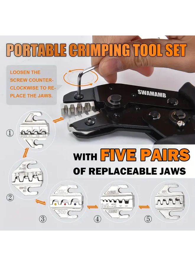 2546B Jaw Crimping Tool Pliers Crimp Jaw Set 4mm Slot Jaws for Terminals - Image 5