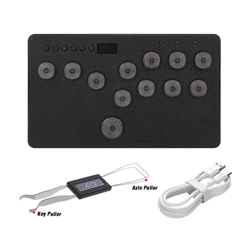 BITFUNX Flatbox Leverless Controller Arcade Stick, All-Button Arcade Controller 12Keys for PS4/PS3/PC/Switch/Steam, Arcade Fight Stick with SOCD/RGB/Turbo/Hot-Swap/Low Profile Switch - Image 1