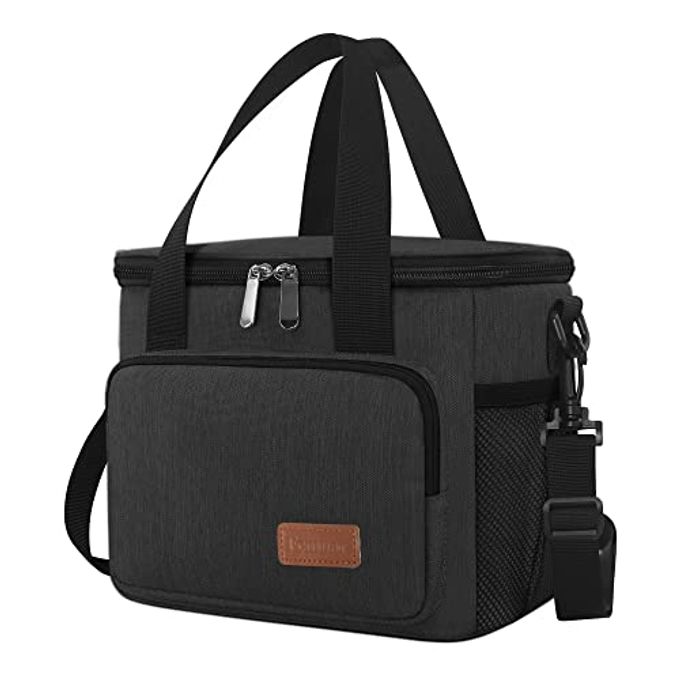 Femuar Lunch Bags for Women/Men, Insulated Lunch Bag for Work Office Picnic - Lunch Cooler Bag Leakproof Lunch Box with Adjustable Shoulder Strap - Charcoal - Image 1