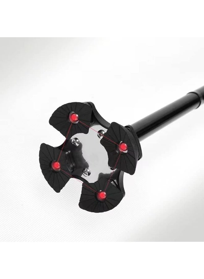 Folding Cane with Led Light, Adjustable Canes and Walking Sticks for Seniors, Walking Cane Stick for Men and Women with T Cushion  Handle and Pivoting Quad Base. - Image 4