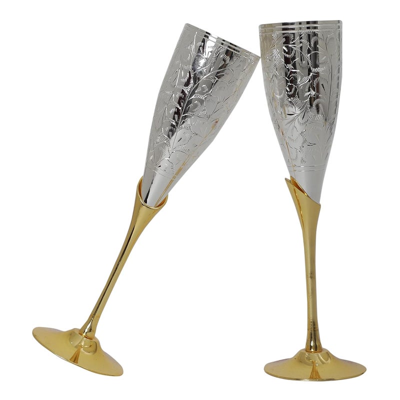 INTERNATIONAL GIFT INTERNATIONAL GIFT SilverPlated Wine Glass Thank You Tag Comes with Velvet Box Carry Bag Great for Personalized Gifts Corporate Events and Diwali Festivals - Image 3