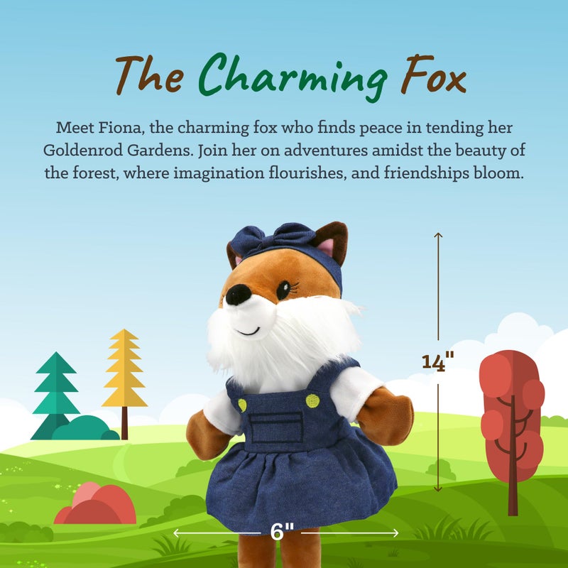 Playtime by Eimmie Sharewood Forest Friends Fiona The Fox Hand Puppet - Stuffed Animal for Toddlers, Teachers, School - Perfect for Puppet Theatre and Creative Play - Small and Large - Image 3