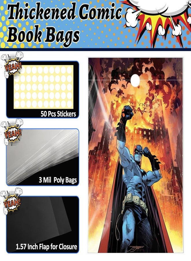 LOTMER 20 Sets Current Comic Book Bags and Boards 20 Acid-Free 27PT Comic Book Boards 20 Acid-Free Clear Protector Comic Book Sleeves for Collectors, Regular Comics Archival - Image 4