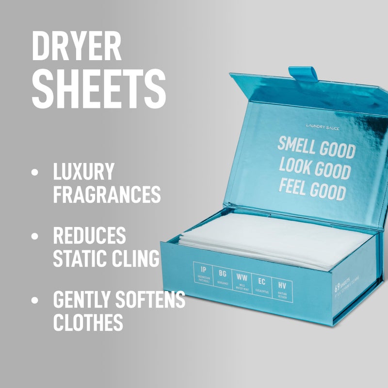 Laundry Sauce - Laundry Dryer Sheets (Indonesian Patchouli), Luxury Fragrance, Contains Essential Oils, Softens Fabric, Removes Static Cling, Eco-Friendly Packaging, Travel Friendly, 69 Count - Image 2