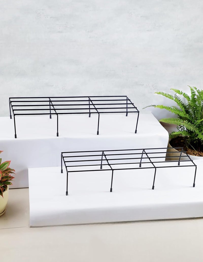 FUNTEREST Planter Stands For Living Room Gamla Stand For Plants Planters For Balcony Indoor & Outdoor Metal for Home & Garden Decorations (Size- 22 Inch, 55X18X10 Cm) (Pack of 2) - Image 1