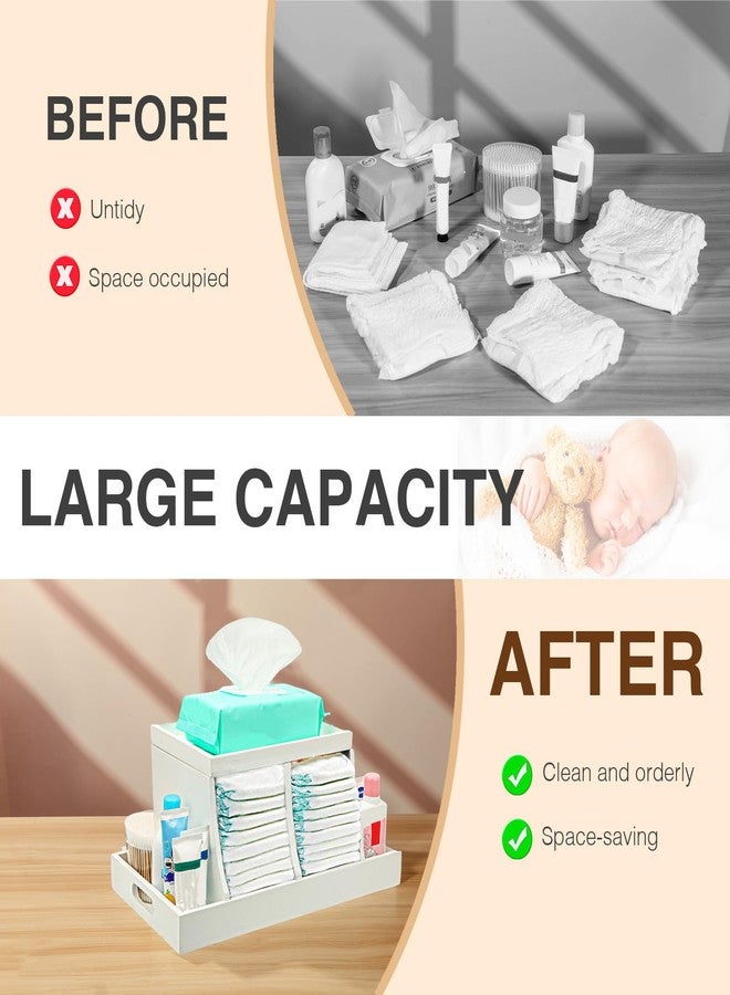 Three colors Diaper Caddy Organizer (White) - Image 5