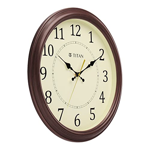 Titan Classic Off White Wall Clock Silent Sweep Technology - 42 cm x 42 cm (Large) - Image 2