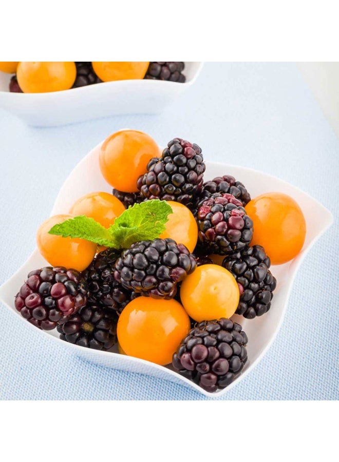 Restaurantware 3.3 x 3.3 x 1.4 Inch Dessert Plates, 100 Small Cocktail Plates - Square, Wavy Edges, White Plastic Disposable Appetizer Plates, Holds Entrees, For Wedding, Or Birthday Parties - Image 3