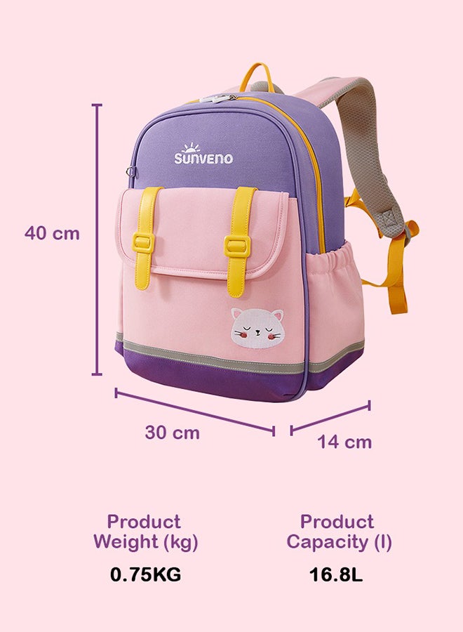 Sunveno 16 Inch Baby School Backpack Purple - Image 3