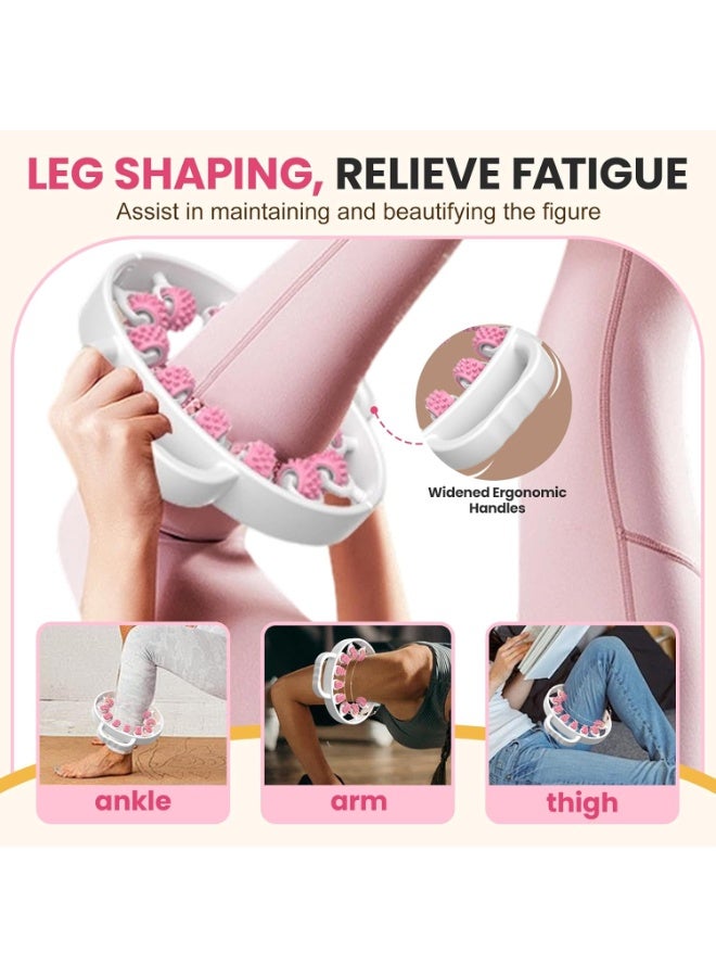 PTTIMFFM 12-Wheel Cellulite Massage Roller Stick, Deep Tissue Fascia Tool for Pain Relief, Muscle Recovery & Body Sculpting with Ergonomic Non-Slip Handles - Image 4