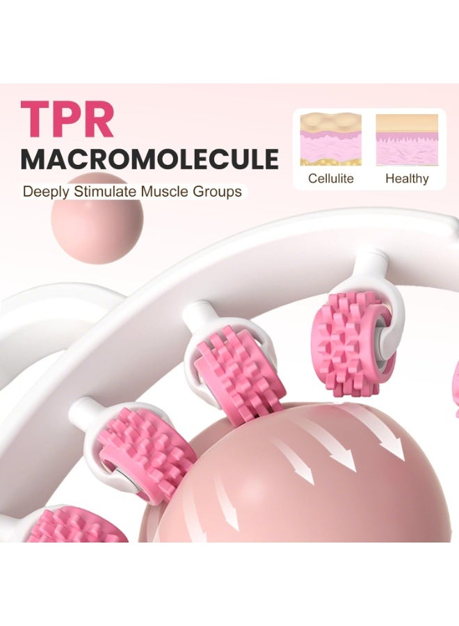 PTTIMFFM 12-Wheel Cellulite Massage Roller Stick, Deep Tissue Fascia Tool for Pain Relief, Muscle Recovery & Body Sculpting with Ergonomic Non-Slip Handles - Image 5