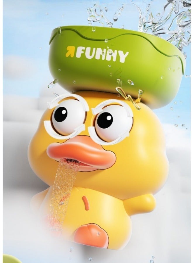 1PC Children's water play toys, cute duck spinning water wheel with suction cups, windmill water flow baby bath toy, suitable for both boys and girls - Image 5