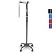 Rehand Quad Cane Walking Cane with Ergonomic Handle Ever and Graceful 4Pronged Base for Extra Stability Adjustable Walking Sticks for Right or Left Handed Men Women and Seniors - Image 1
