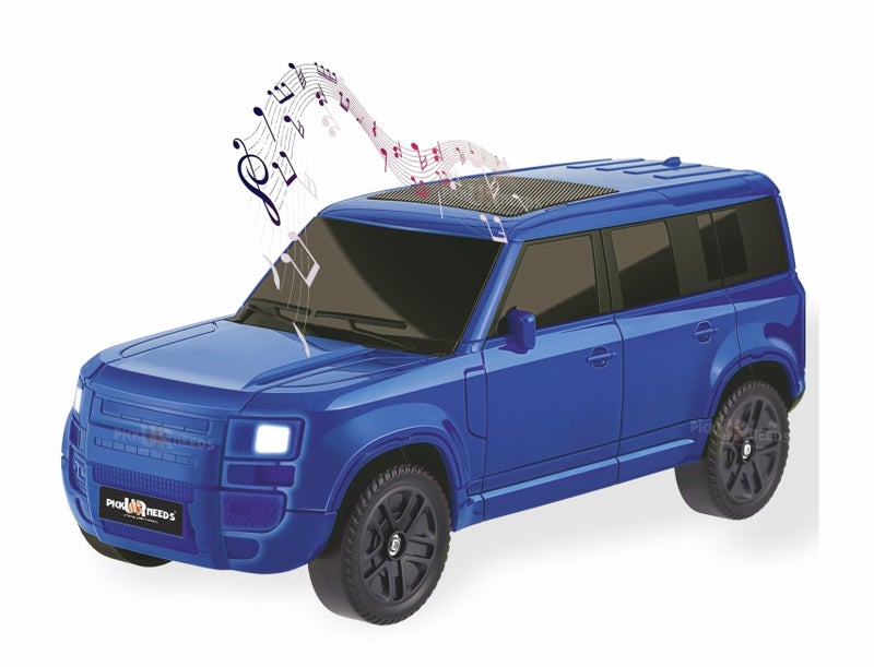 Pick Ur Needs Portable 10W Car Shape Bluetooth Wireless Speaker with Deep Bass 1200mAh Battery Support FM Radio, USB, TF Card, TWS Stylish SUV Design (Blue) - Image 1