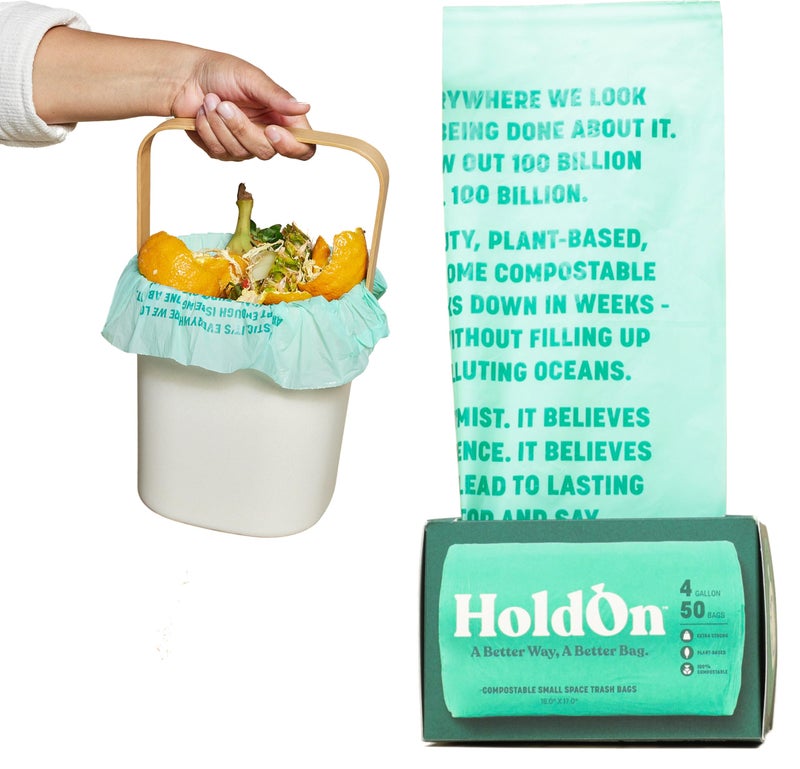 HoldOn 4Gallon Trash Bags HeavyDuty and Compostable Small Kitchen Bags for Kitchen Bin 50 bags - Image 3